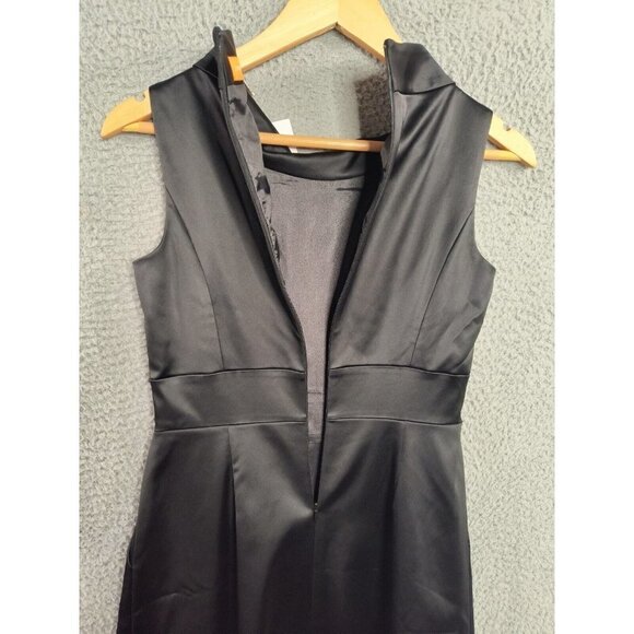 Cynthia Steffe Black Pleated Applique Sheath Dress 2 Shimmery Chic NEW $295 - Picture 4 of 10